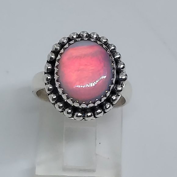 Ring Jewelry - Ring Sterling Silver Aurora opal size 6